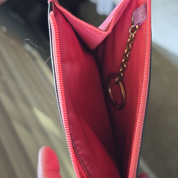 Coach Coral Color Card Holder  Euc - Picture 5 of 10